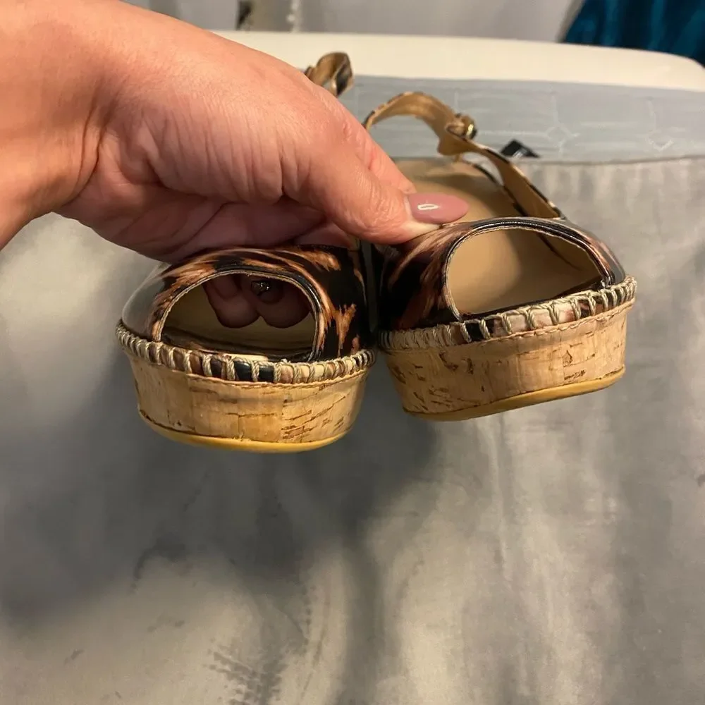 Stuart Weitzman leopard leather wedges, size 8 - Picture 10 of 10